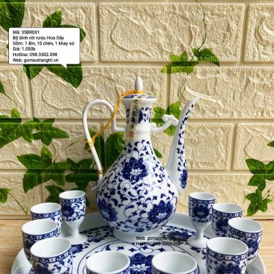 Bộ Bình Rót Rượu Hoa Dây